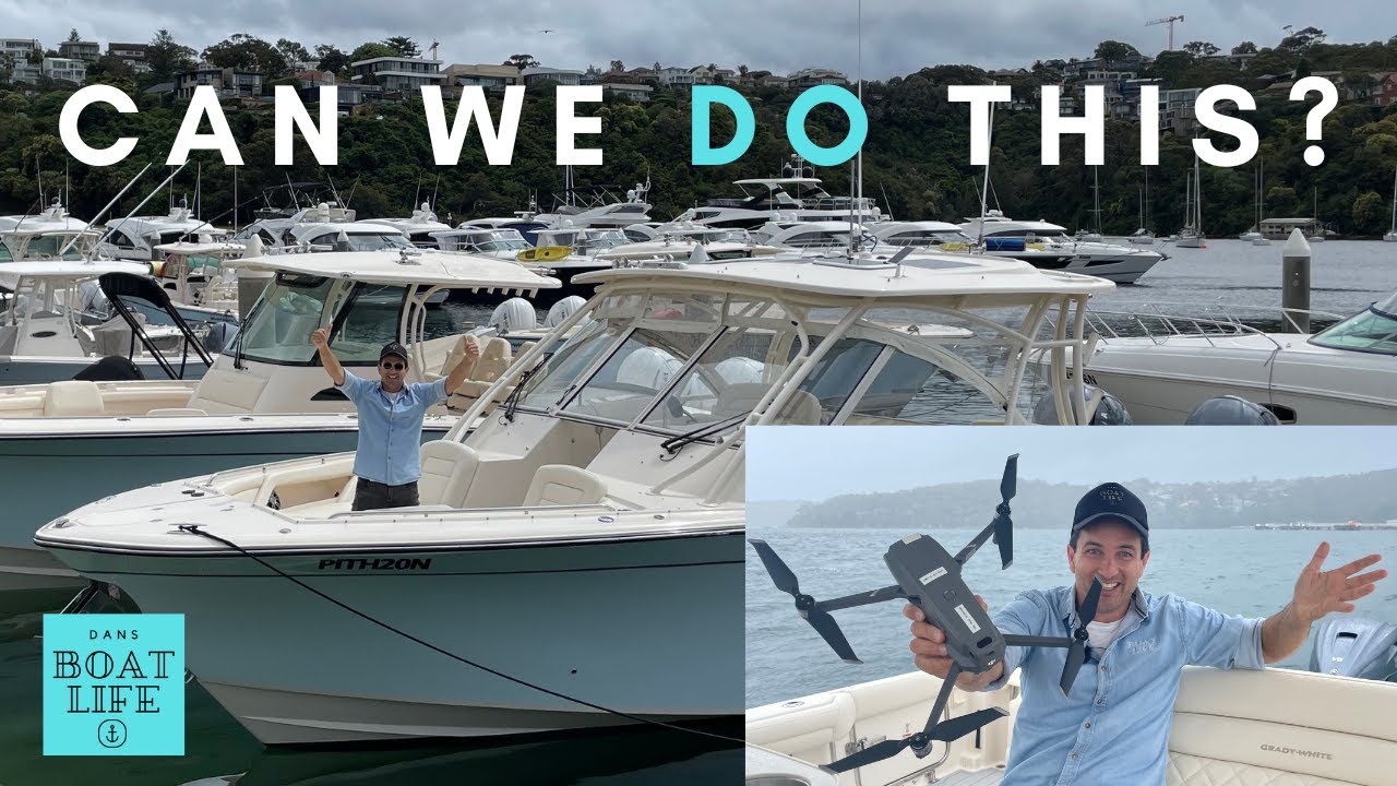 Grady White 335 Freedom - Drone flying in big waves