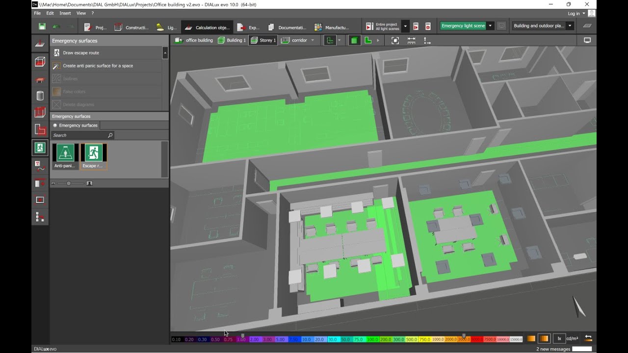 Define the emergency light surface