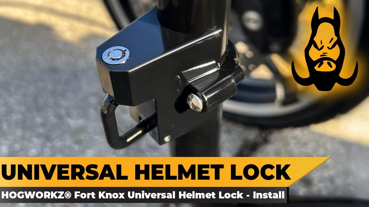 HOGWORKZ&reg; Fort Knox Universal Motorcycle Helmet Lock