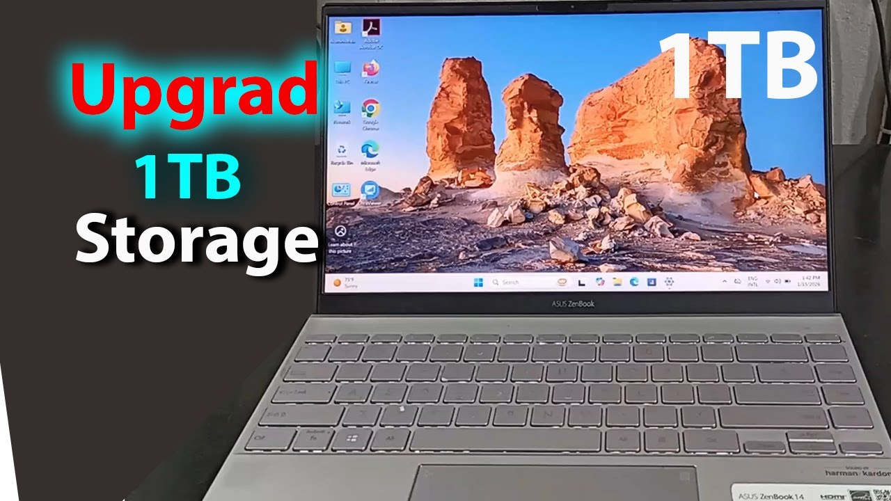 Накопитель для ноутбука Asus Zenbook UX 425: замена 500 ГБ на 1 ТБ M.2 SSD.