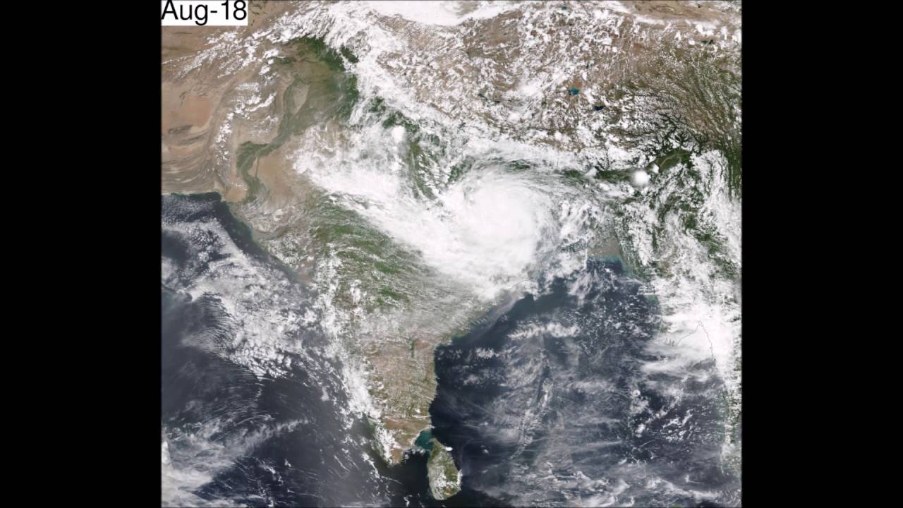 Time-lapse of Indian Monsoon as seen from Space (watch with audio)