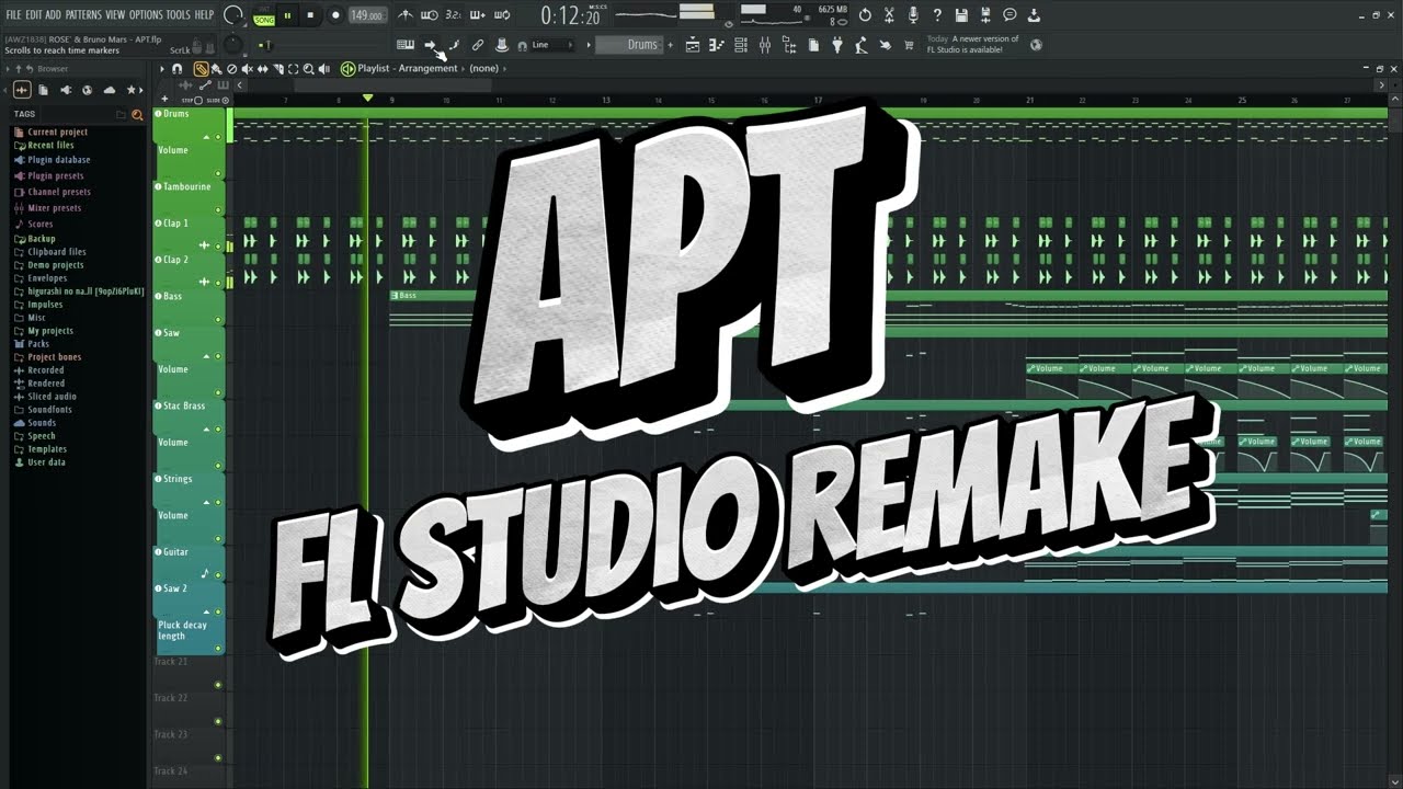 ROSÉ & Bruno Mars - APT. Instrumental (FL Studio Remake)