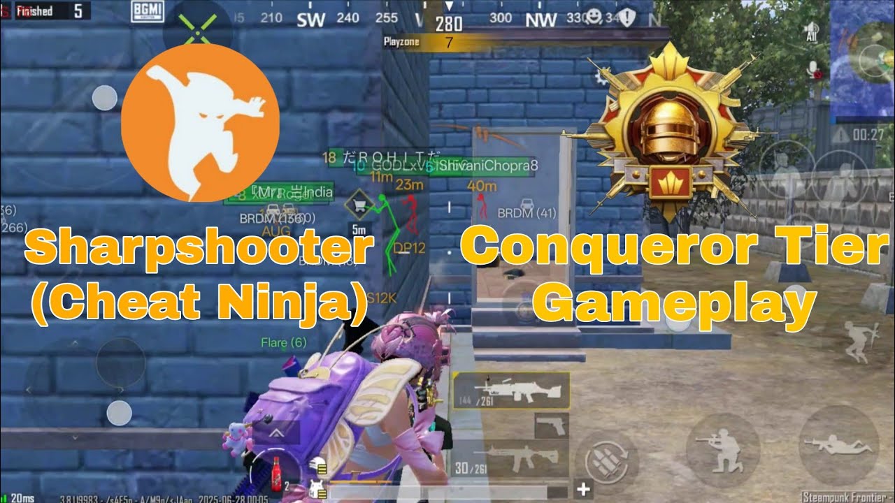 BGMI Conqueror Tier GamePlay | Sharpshooter(Cheat Ninja)