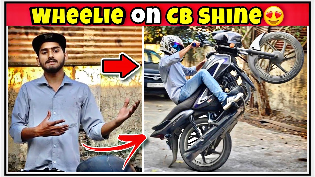 How to Learn Wheelie on Honda CB Shine | Easy 3 Steps Tutorial in Hindi | #wheelie #hondashinebs6