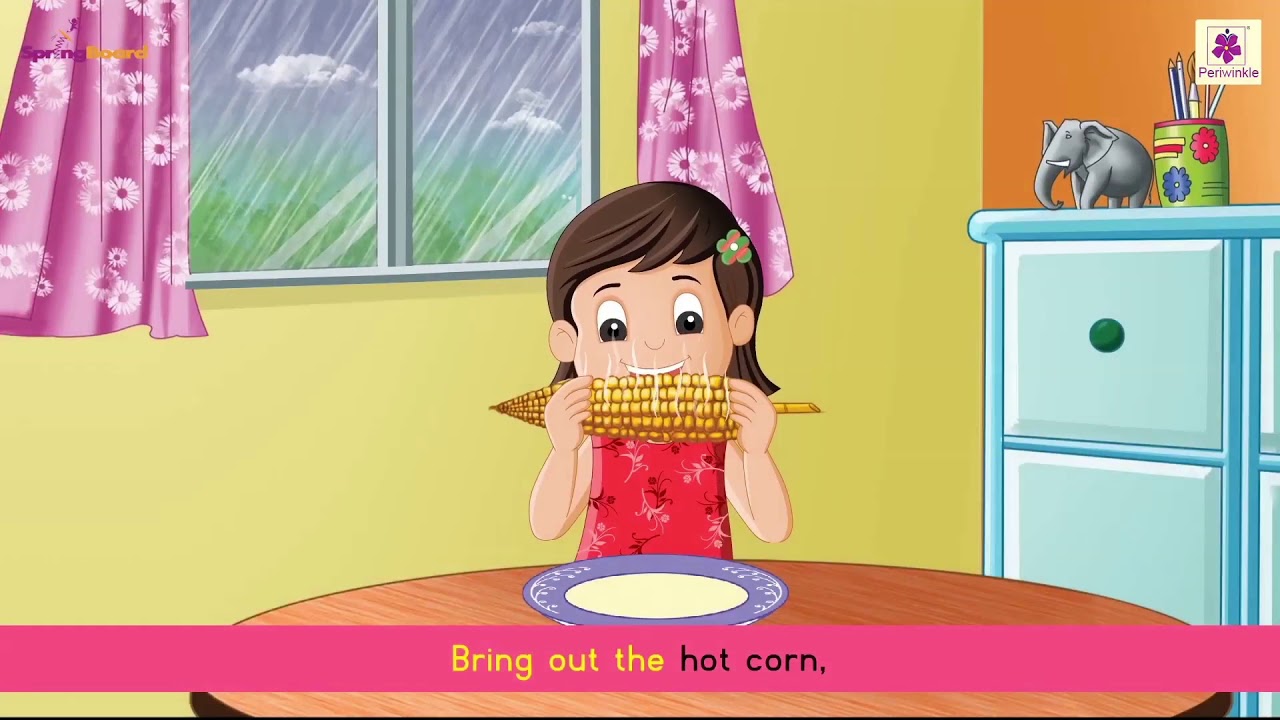 Monsoon Song | Animated English Rhymes For Kids | Periwinkle