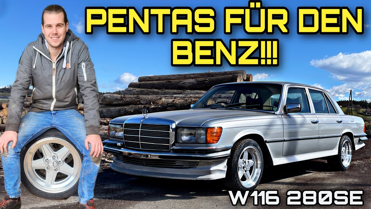 AMG PENTA Felgen f&uuml;r den Mercedes-Benz 280SE! + Innenraumaufbereitung | WT-GARAGE