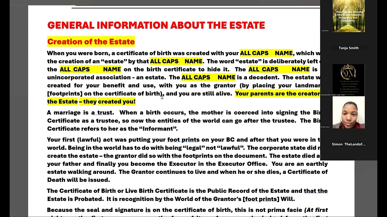 UNDERSTANDING THE ESTATE AND EXECUTOR OFFICE-ESTATE NAME: Part 1