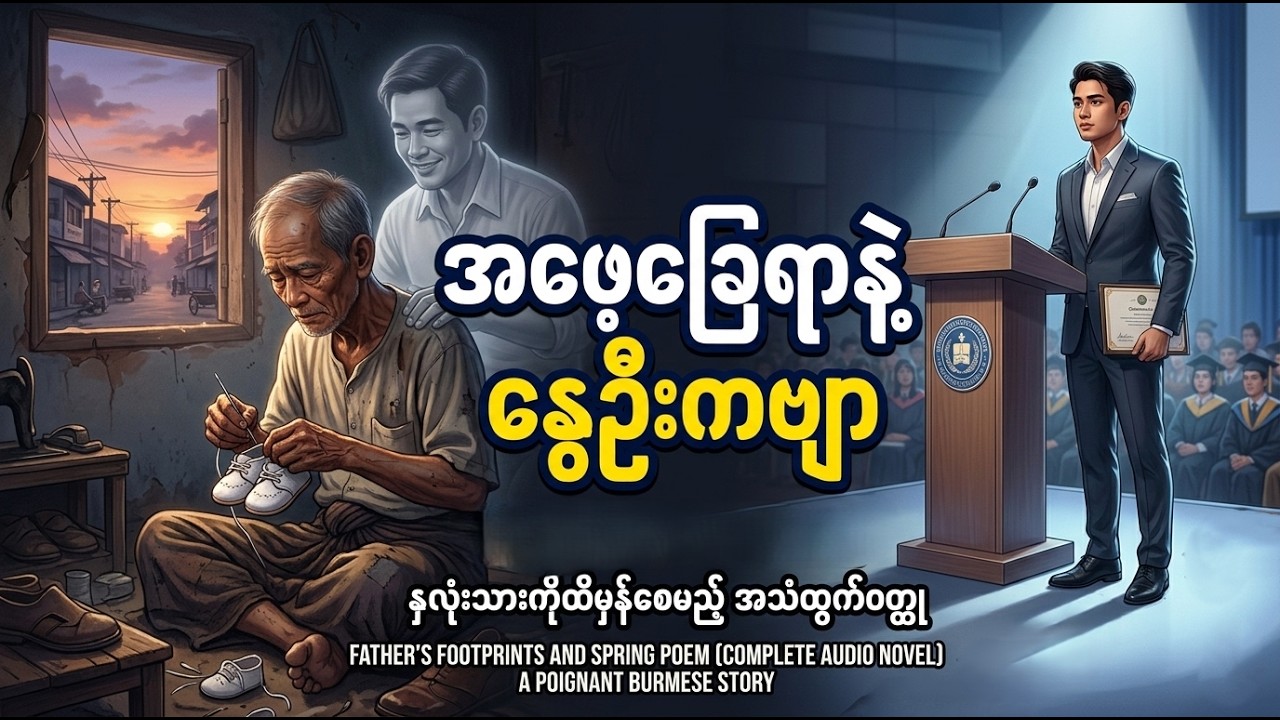 အဖေ့ခြေရာနဲ့ နွေဦးကဗျာ ဝတ္ထုတို အစ အဆုံး #myanmaraudiobook #ဝတ္ထုတို # မိဘရဲ့ကျေးဇူး
