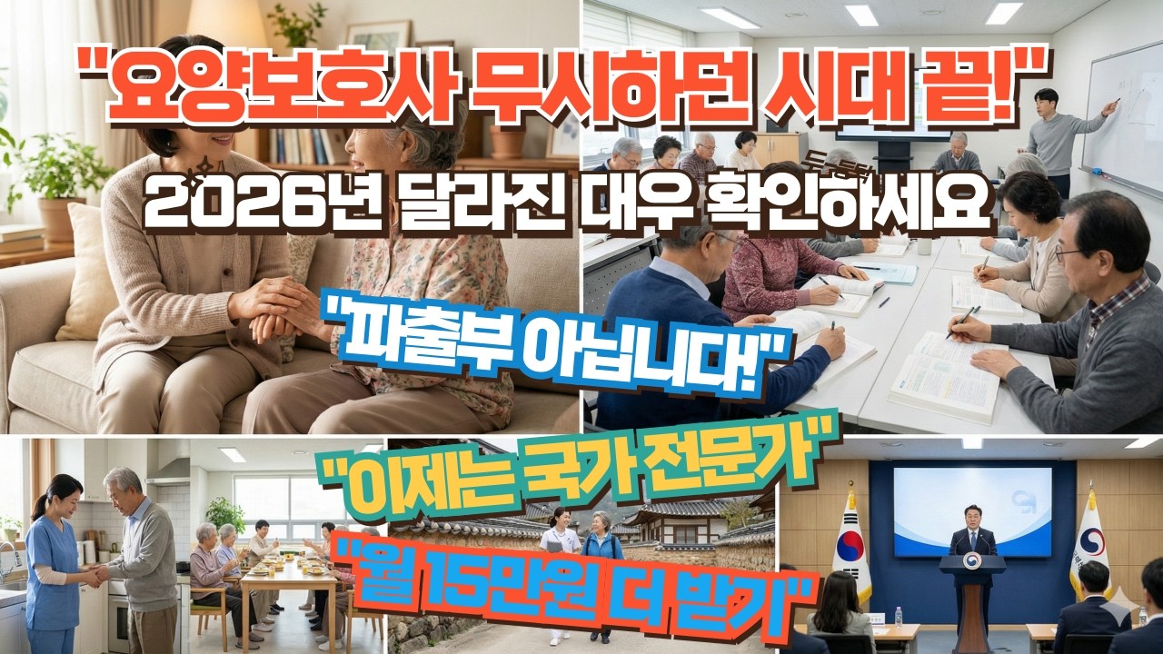2026년 요양보호사 전면개편 월 15만 원 더 받고 전문가 대접받는 법