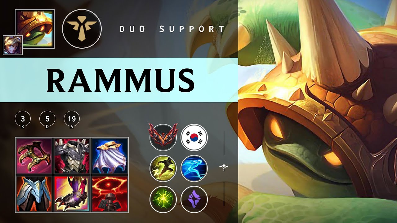 Rammus Support vs Poppy - KR Grandmaster Patch 25.22