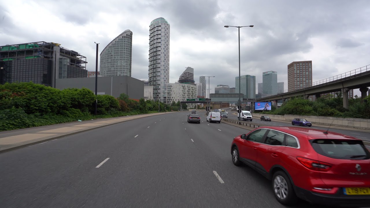 Canary Wharf London 4K Drive Video