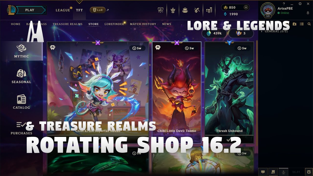 ROTATING SHOP & TREASURE REALMS | TFT 16.2