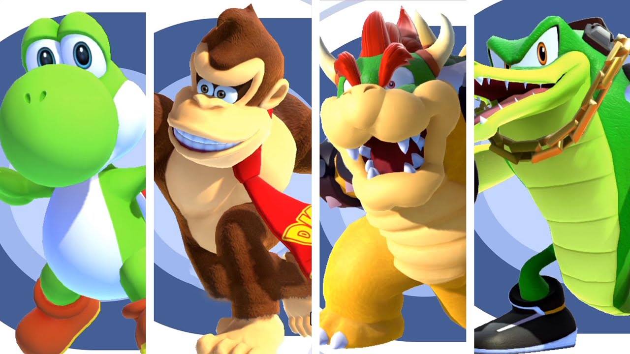 Mario & Sonic at the Olympic Games Tokyo 2020 Football Yoshi, Doney Kong, Bowser, Vector