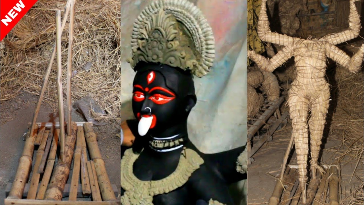 Small kali idol making (full process) | dakshina kali making | kali idol making | kali thakur banano