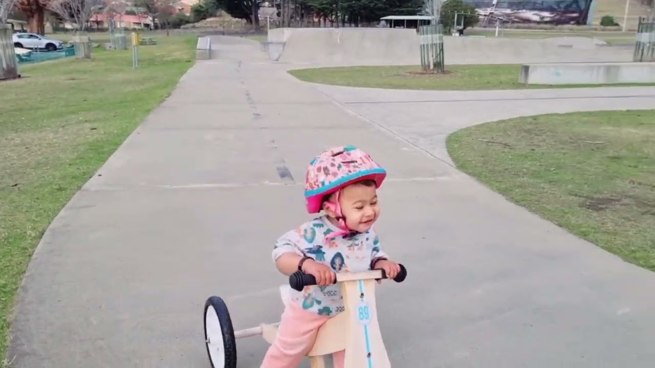 Eshani enjoying her First  Tricycle ride at Tolosa park 28/5/25