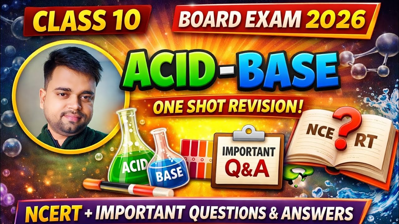 Class 10 Science Ch-2: Acid, Bases & Salts One Shot Revision! 🔥🧪 #BoardExam2026