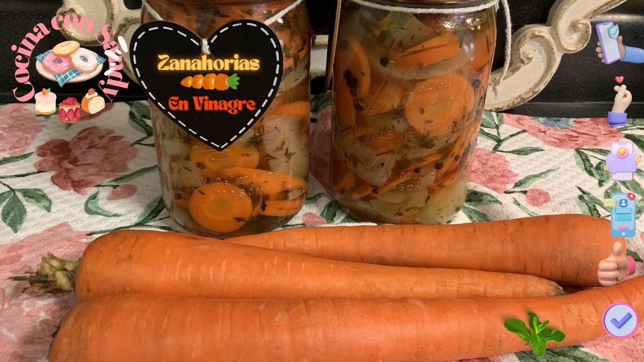 Zanahorias🥕y Cebollas 🧅 en Vinagre o Escabeche
