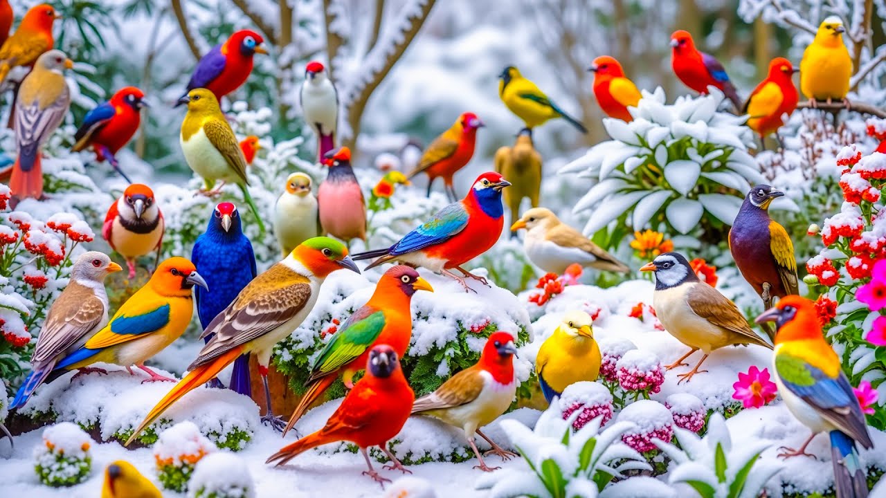 The gentle sound of birdsong sets against a backdrop of soothing Piano music — Winter Ambience.