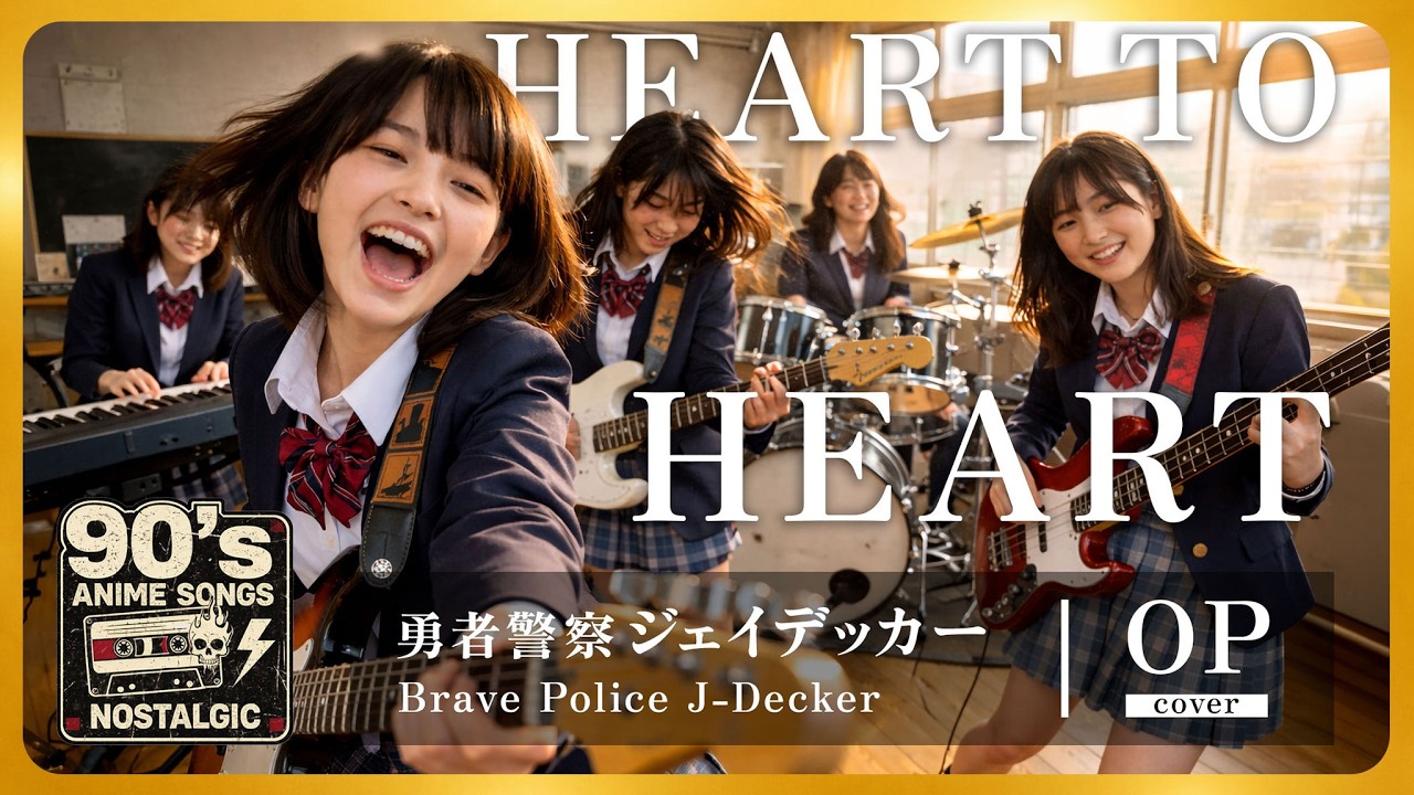 Brave Police J-Decker Опенинг - HEART TO HEART | Ностальгия по аниме 90-х [AI Rock Cover]
