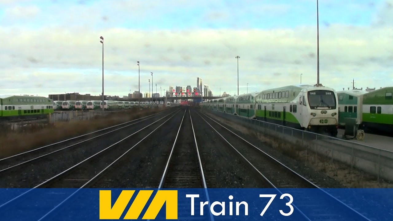 Lakeshore West Line, Toronto to Aldershot (VIA 73 Rear Window View)