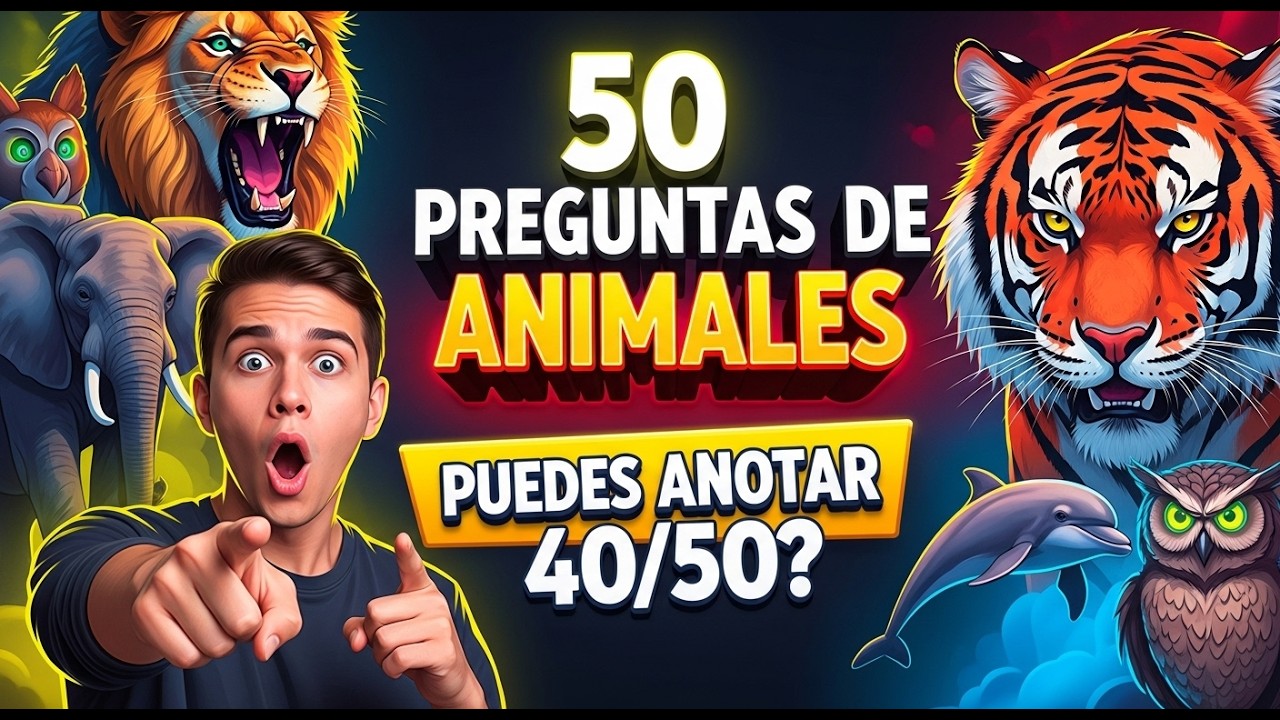 ¿Puedes Superar 40/50? 🐾 Quiz de Animales que Pocos Aprueban