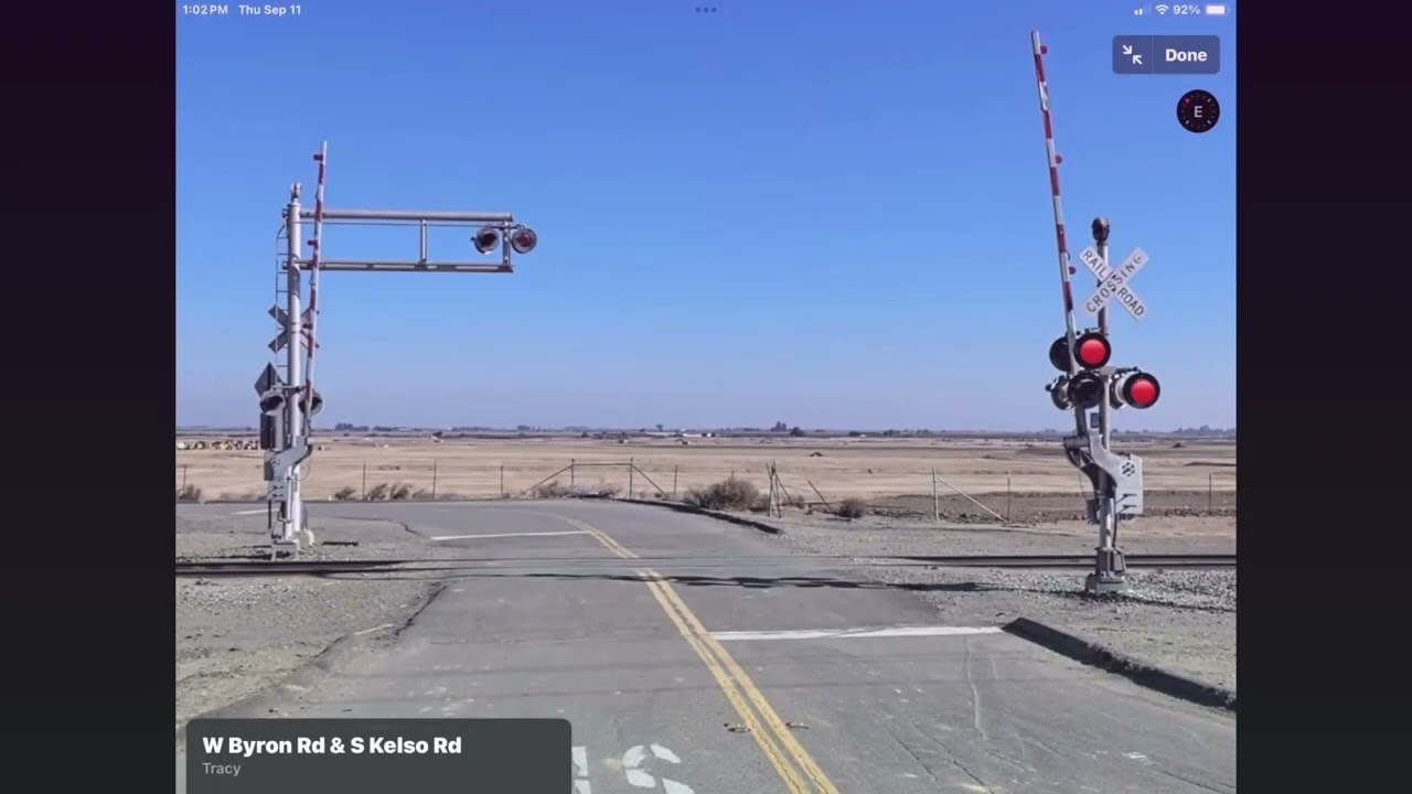 Tracy Subdivision railroad crossings all