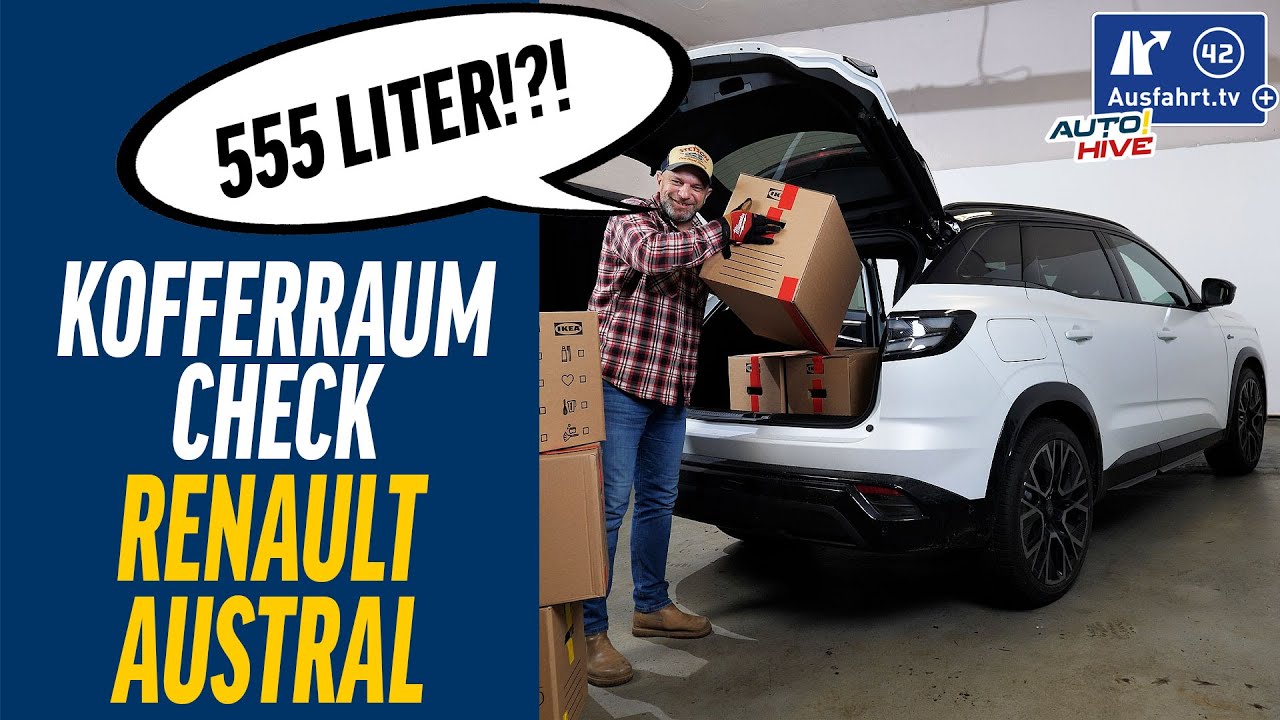 Kofferraum-Check: Renault Austral - was passt in den Kofferraum? Fahrrad? Leiter? Koffer? Taschen?