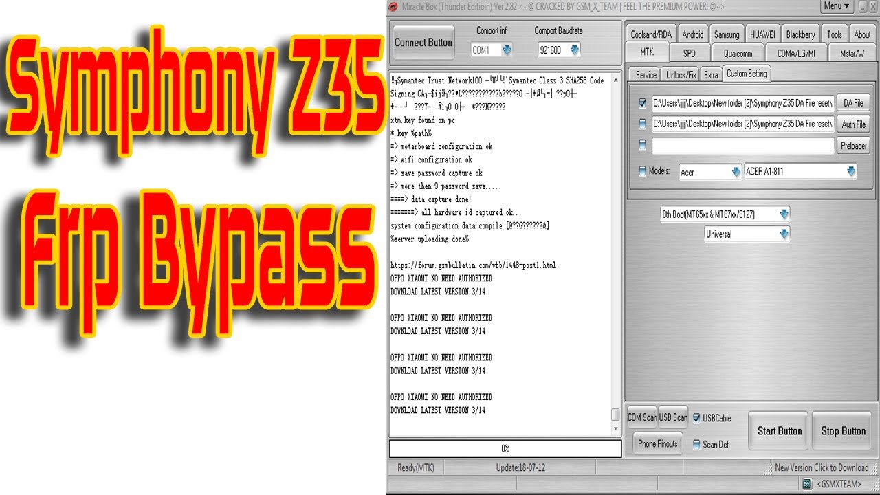 Symphony Z35 Frp Bypass miracle box