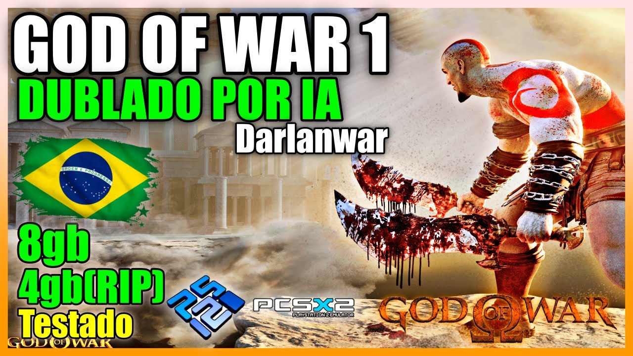 God Of War 1 - Dublado por I.A com Legendas em PT-BR | Iso Ps2/PCSX2/AetherSX2/Opl (Darlanwar)