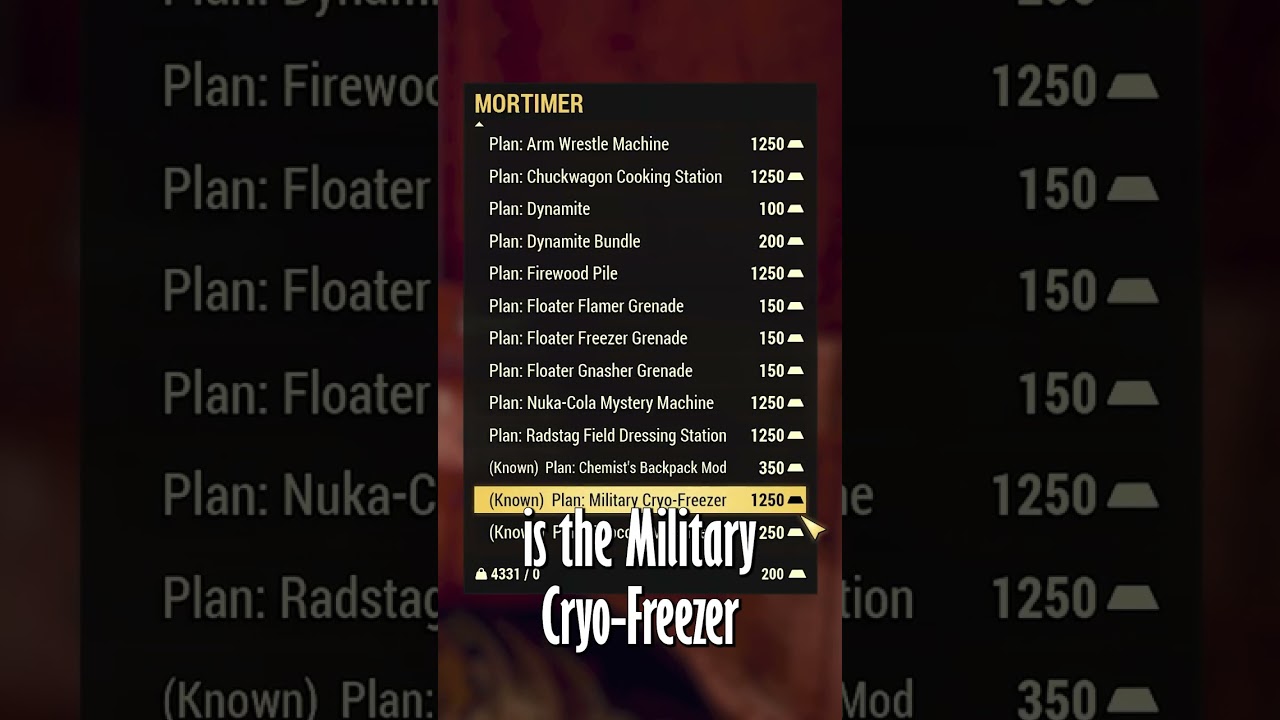 Советы и хитрости для Fallout 76: Военный криоморозильник