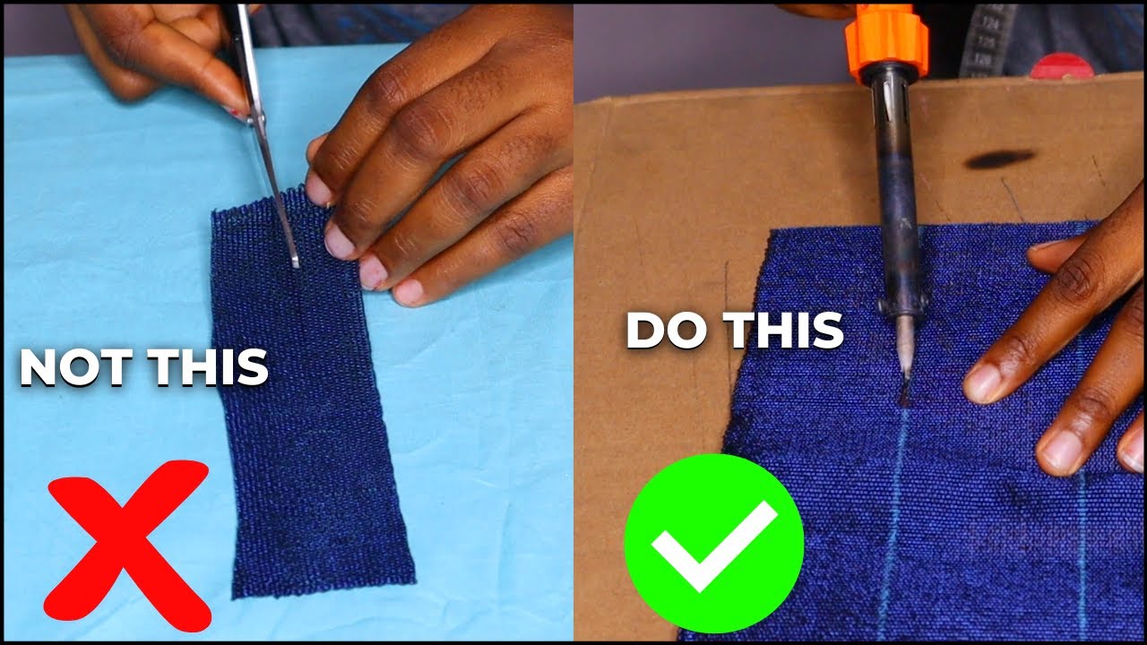WATCH THIS if you want to know how to CUT FABRIC NEATLY | HOW TO USE A SOLDERING IRON TO CUT FABRIC