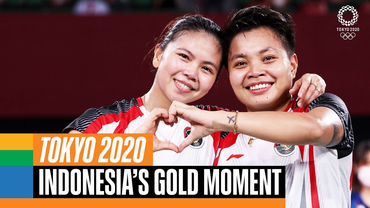 🇮🇩 🥇 Indonesia's gold medal moment at #Tokyo2020 | Anthems