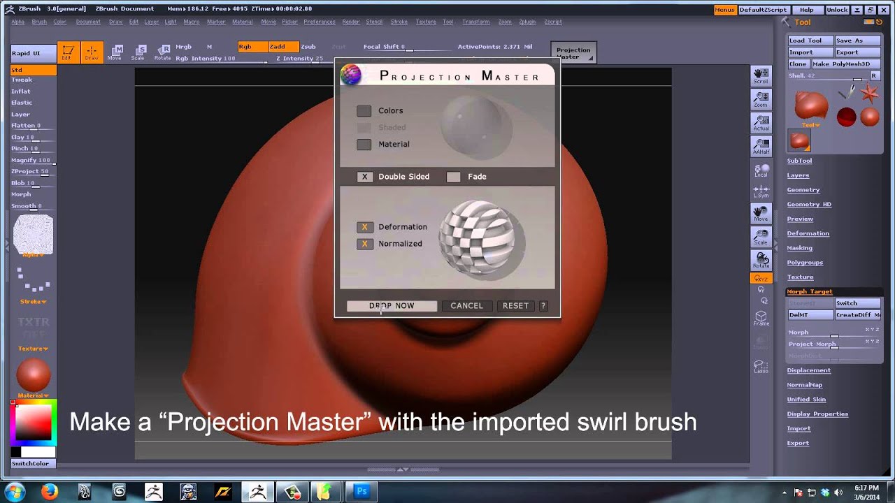 Sculpting snail shell (Zbrush)
