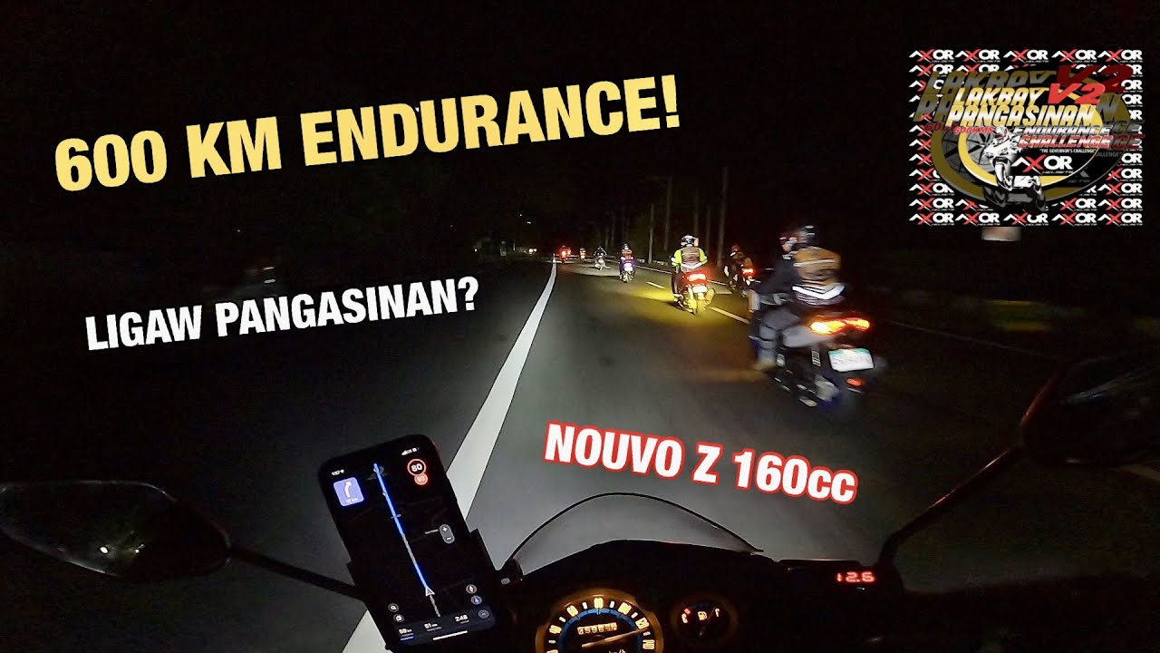 ENDURANCE CHALLENGE 600KM Lakbay Pangasinan V2 | NOUVO Z 160cc