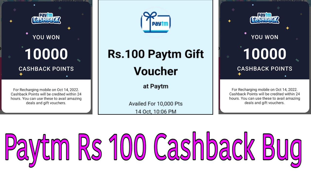 Paytm New 10000 Cashback Point Bug Loot Offer Today | paytm unlimited rs 100 cashback bug today