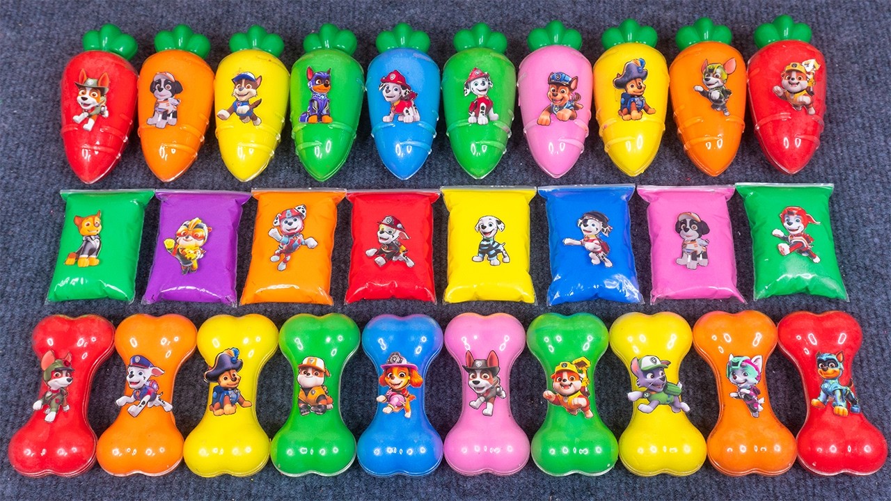 Paw Patrol Mixing ASMR 💖 Skye, Ryder, Chase, Marshall, and Friends with Satisfying Slime Sounds.
