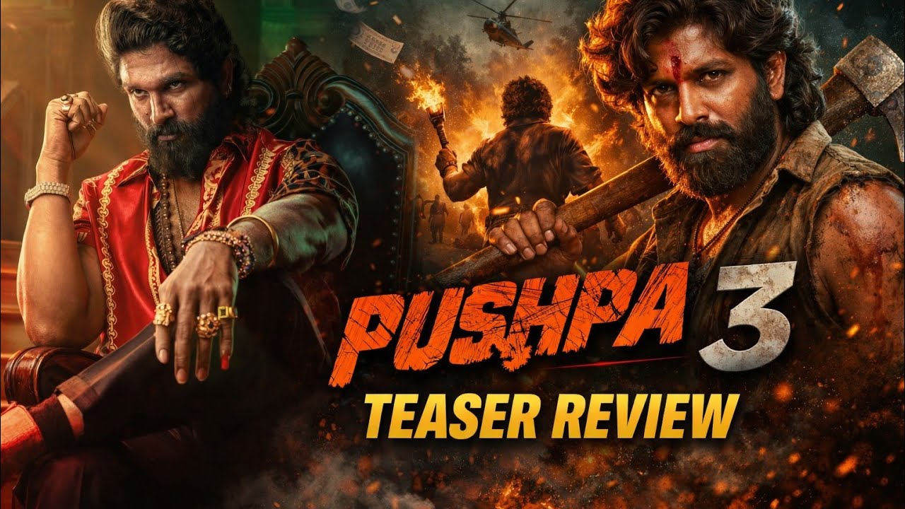 Pushpa 3 Teaser Review 🔥 Allu Arjun Is Back With Bigger Swag!