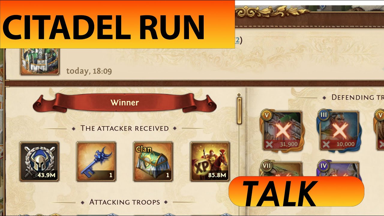 Do you loose to much troops for Citadels Runs? Listen up - Total Battle Guides