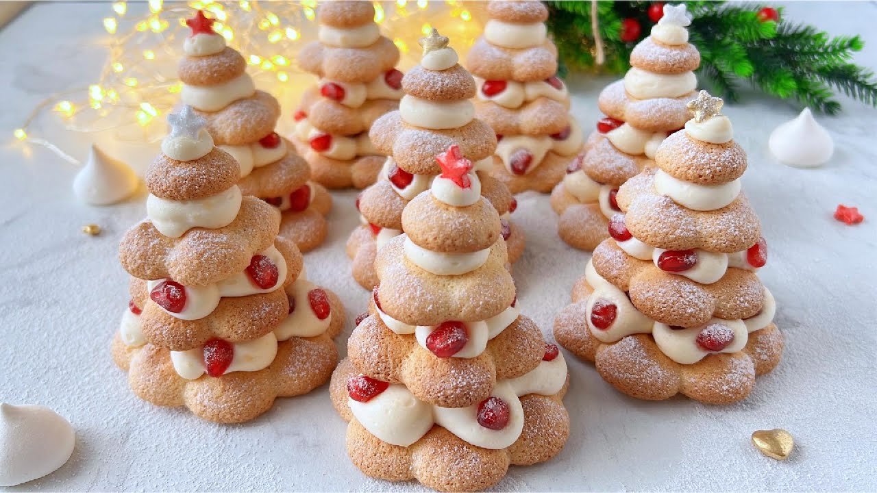 ВКУСНЫЙ ДЕСЕРТ В ВИДЕ РОЖДЕСТВЕНСКОЙ ЕЛКИ – Легкий бисквит и сливочный заварной крем