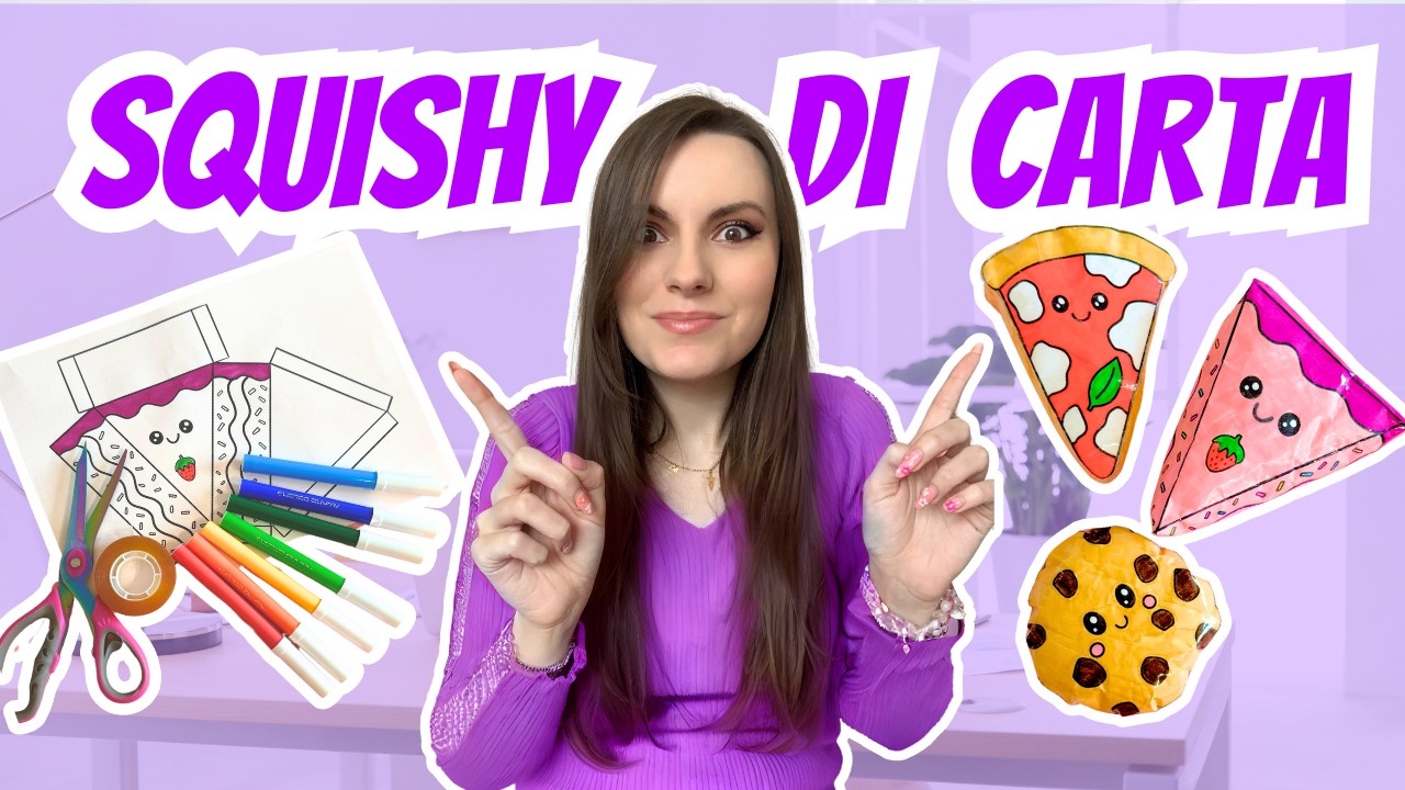 COME FARE degli SQUISHY DI CARTA FATTI IN CASA - FACILE - Disegni GRATIS da stampare 🎁