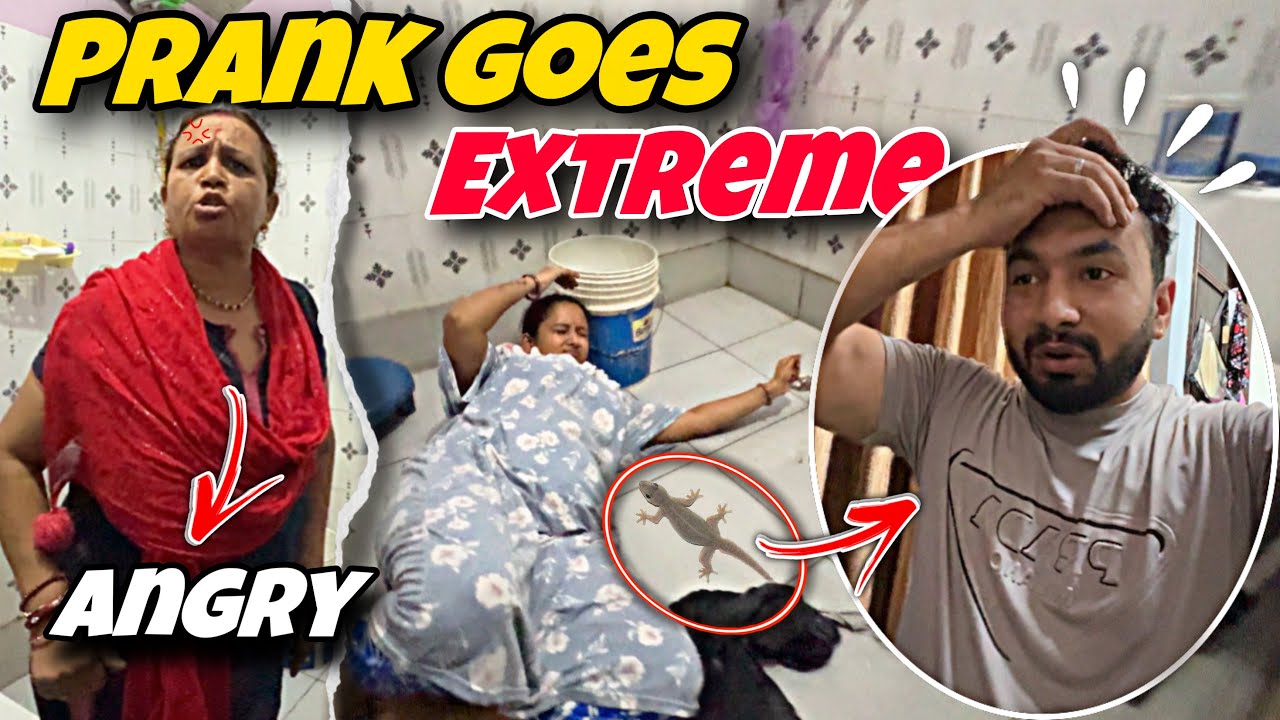 Lizard🦎Prank ke chakkar me bathroom me giri priya😰|| Prank goes Extremely wrong❌|| jeet thakur prank