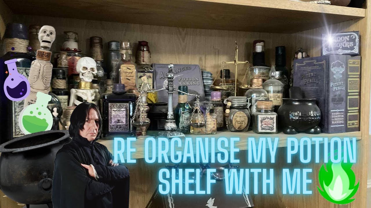 Re-organise my potion shelf with me | HARRY POTTER