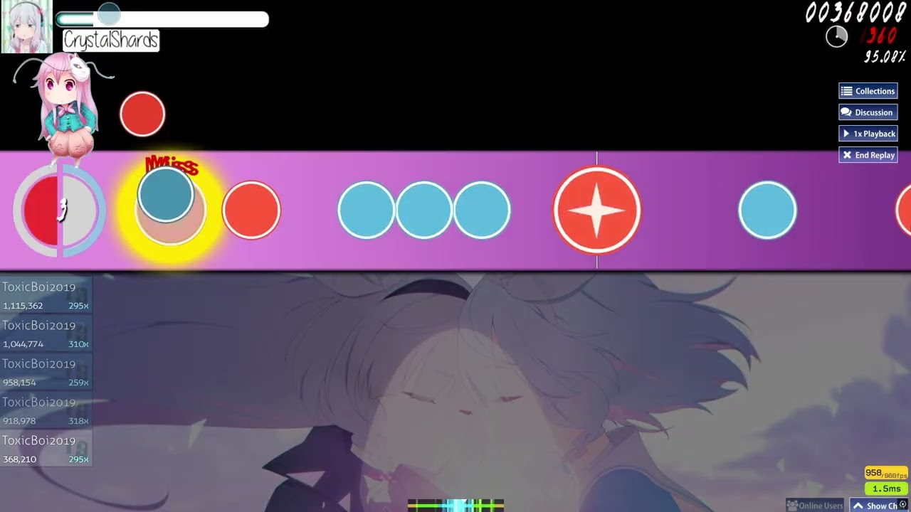 5.61* osu! taiko replay | -Blue Archive- (Tartarate) - Memories [Inner Oni]