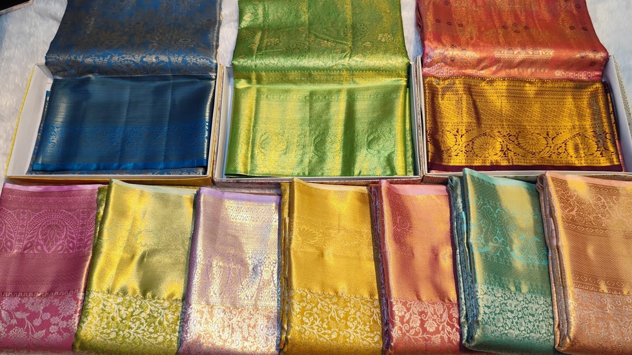🌟Gift Closing Day🌟 Kanchipuram tissue silk saree 🌟 Premium quality🌟WhatsApp 9363639949🌟 Grace Silks🌟
