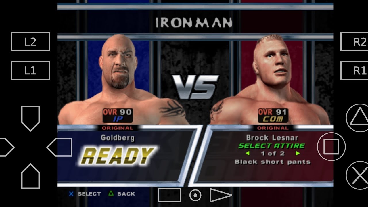 WWE SmackDown pain Brock Lesnar vs Goldberg Iron man match 