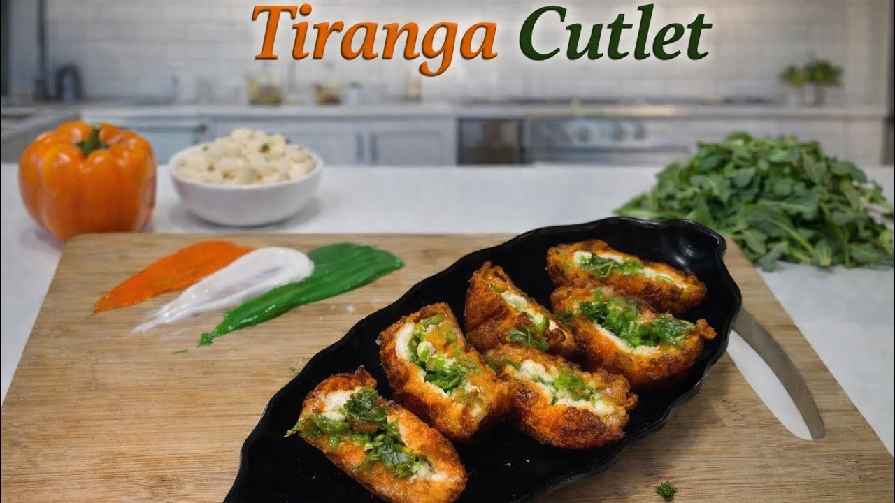 तिरंगा कटलेट | Tiranga Cutlet | Tricolour cutlet 