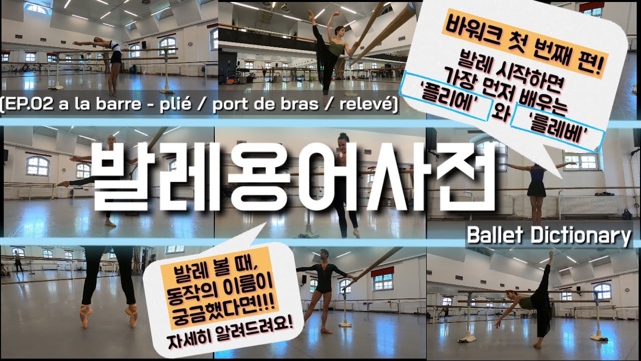[발레용어사전] Ep.02-a la barre / plié, relevé, port de bras 발레의 기본 중 기본!! 플리에와 를르베/본격적인 바워크의 시작!