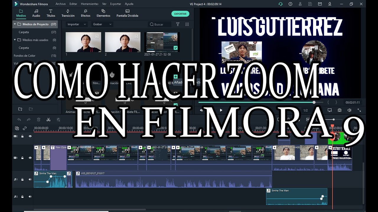 COMO RECORTAR Y HACER ZOOM EN FILMORA 9