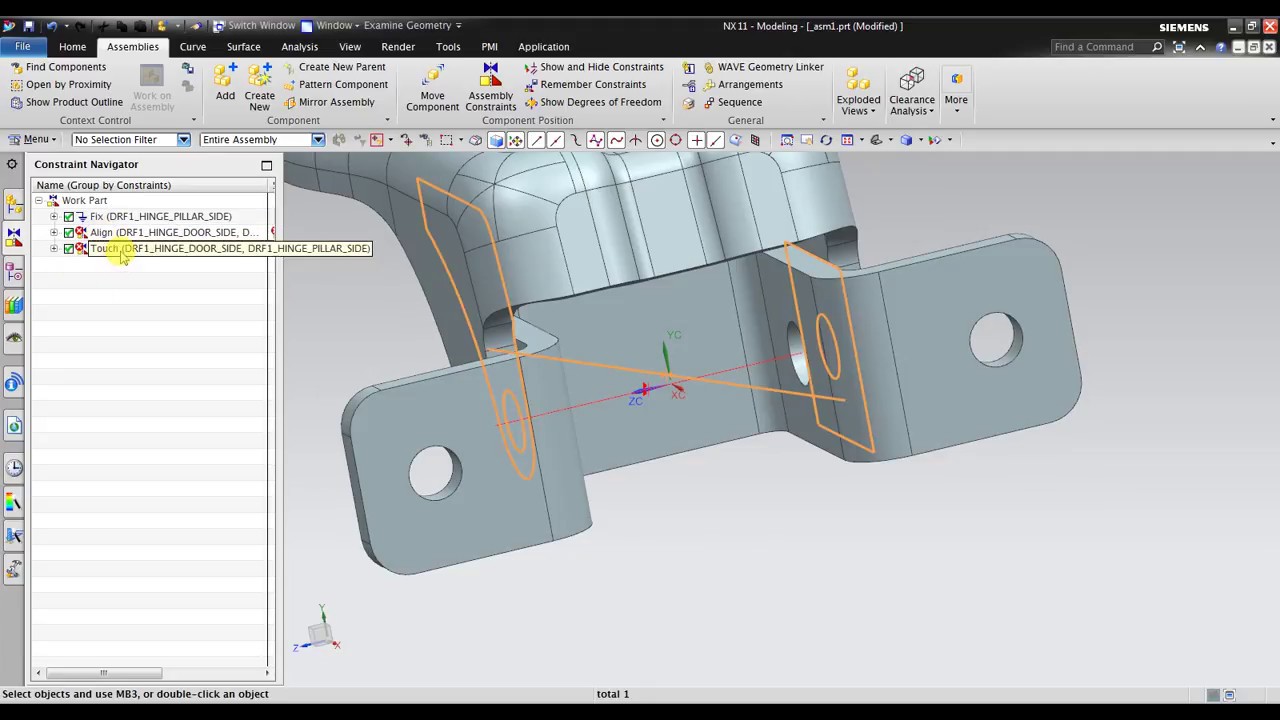 NX CAD Assembly : Build a Simple Assembly