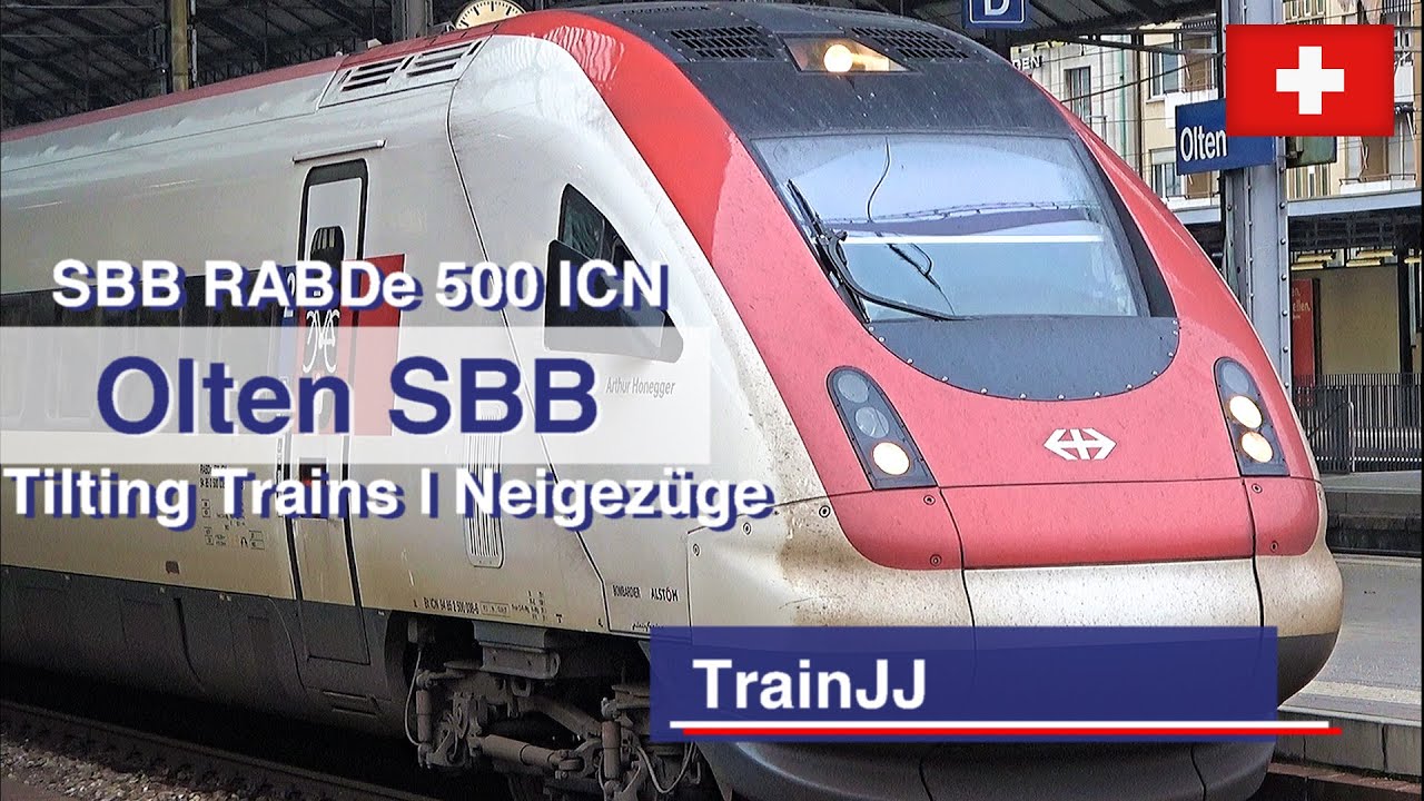 SBB ICN RABDe 500 | Bahnhof Olten Schweiz - Switzerland | Swiss Tilting Trains - Intercity Neigezug